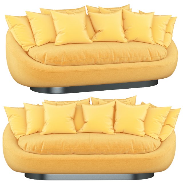 stylish blue sofa rattan ceiling 3D Model .c4d .max .obj .3ds .fbx .stl .blend 