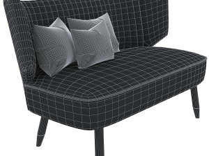 swoon duke two-seater sofa Model 3D
