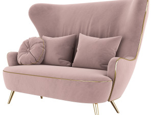 wingback tom dixon sofa milia shop 3D Model
