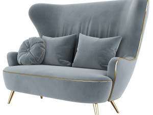 wingback tom dixon sofa milia shop 3D Model