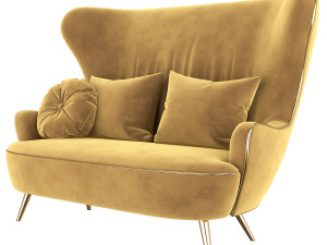 wingback tom dixon sofa milia shop 3D Model