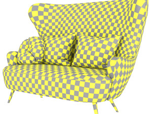 wingback tom dixon sofa milia shop 3D Model