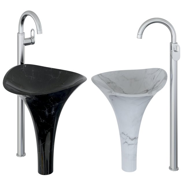 washbasin 3D Модель .c4d .max .obj .3ds .fbx .stl .blend 