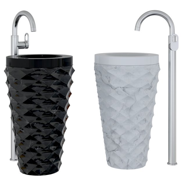 washbasin 3D Model .c4d .max .obj .3ds .fbx .stl .blend 