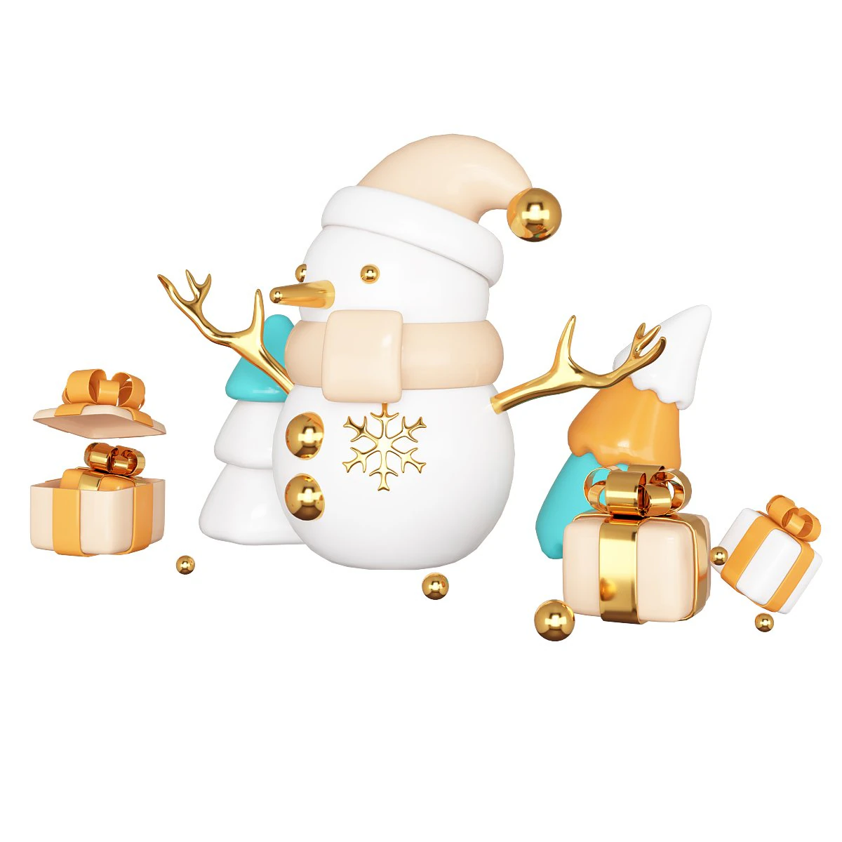 new-year-decoration 3D Model .c4d .max .obj .3ds .fbx .stl .blend 
