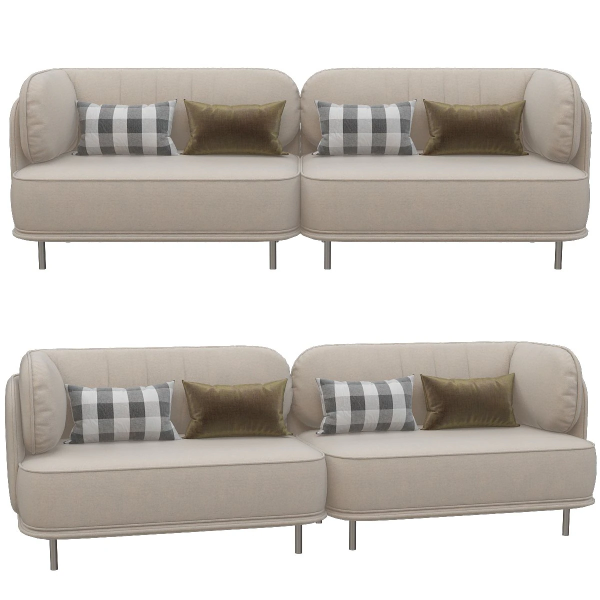 numeral sofa 3D Model .c4d .max .obj .3ds .fbx .stl .blend 