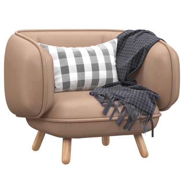 snoopy canape genereux par iskos berlin armchair 3D Model .c4d .max .obj .3ds .fbx .stl .blend 