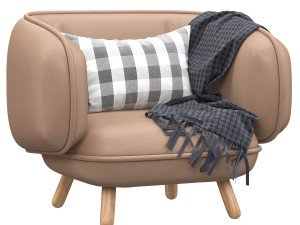snoopy canape genereux par iskos berlin armchair 3D Model