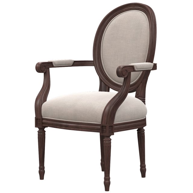 chatton french country flax linen brown ash 3D Model .c4d .max .obj .3ds .fbx .stl .blend 
