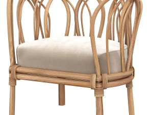kursi rotan melodi Model 3D