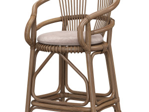 board-chair-with-rotan 3D Model