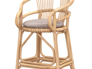 board-chair-with-rotan 3D Model