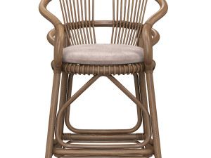 board-chair-with-rotan 3D Model