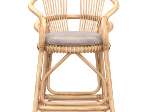 board-chair-with-rotan 3D Model