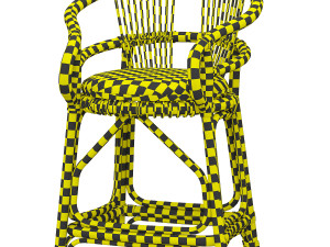 board-chair-with-rotan 3D Model