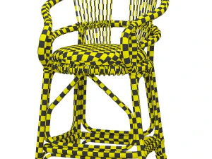 board-chair-with-rotan 3D Model