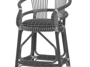 board-chair-with-rotan 3D Model