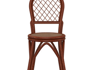 wicker-rattan-wooden-rattan-dining-chair 3D Model