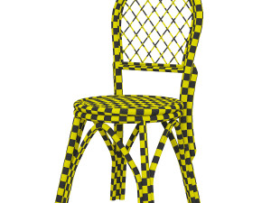 wicker-rattan-wooden-rattan-dining-chair 3D Model
