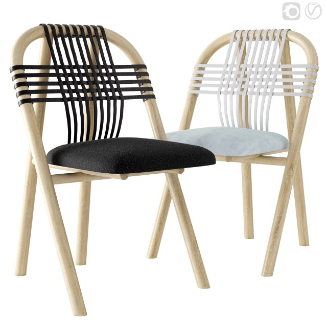 very wood unam side chair 3D 모델 .c4d .max .obj .3ds .fbx .stl .blend 