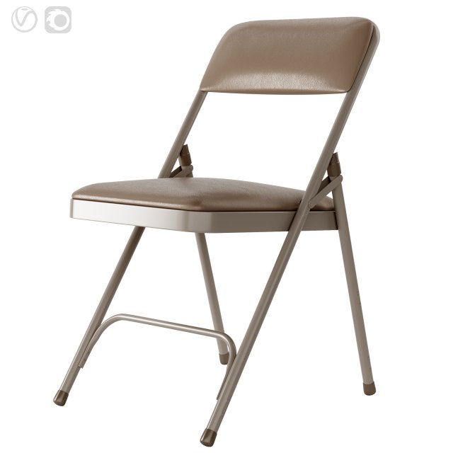 xl series folding card table and fabric padded chair set Model 3D .c4d .max .obj .3ds .fbx .stl .blend 