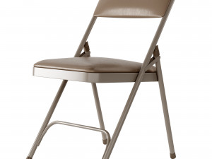 xl series folding card table and fabric padded chair set 3D मॉडल