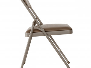 xl series folding card table and fabric padded chair set Model 3D