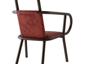 zantilam loungefauteuil van zeer hout 3D Model