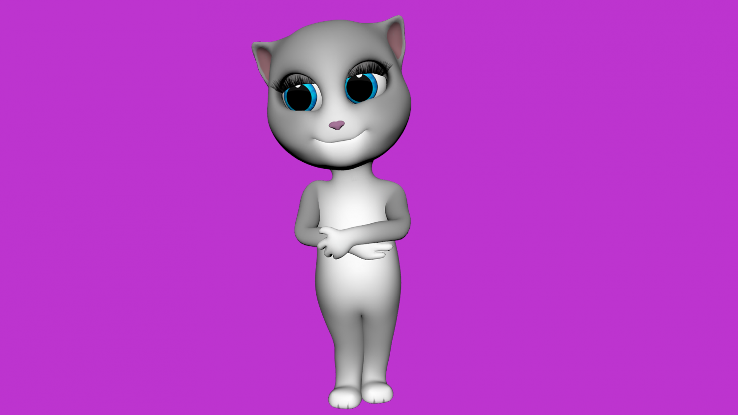 Virtual cat. 3d Cat PNG.