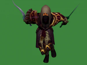 battaglia tra personaggi assassino 3d Modello 3D