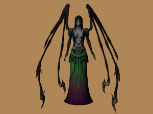 mago malvagio - guerriero personaggio 3d Modello 3D