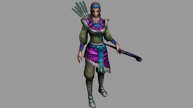 girl hunter - 3d character 3D Модель .c4d .max .obj .3ds .fbx .stl .blend 