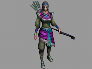 girl hunter - 3d character 3D Model