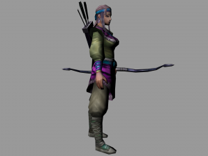 girl hunter - 3d character 3D Модель