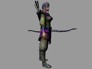girl hunter - 3d character 3D Model