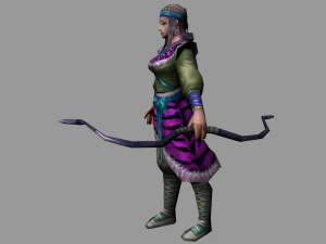 girl hunter - 3d character 3D Model