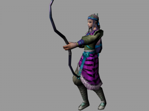 girl hunter - 3d character 3D Модель
