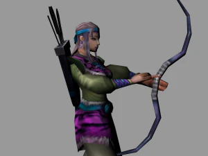 girl hunter - 3d character 3D Model