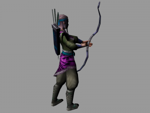 girl hunter - 3d character 3D Модель