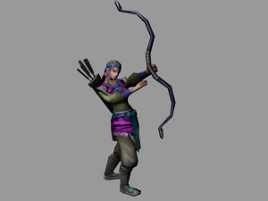 girl hunter - 3d character 3D Model