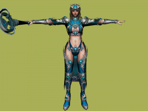 mage girl 3d female sorceress 3D Model