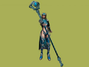 mage girl 3d female sorceress 3D Model