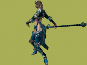mage girl 3d female sorceress 3D Model