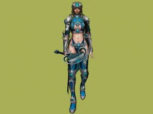mage girl 3d female sorceress 3D Model