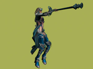 mage girl 3d female sorceress 3D Model