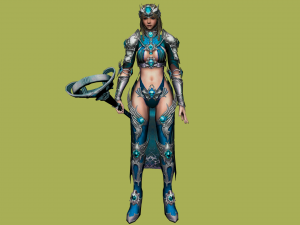 mage girl 3d female sorceress 3D Model
