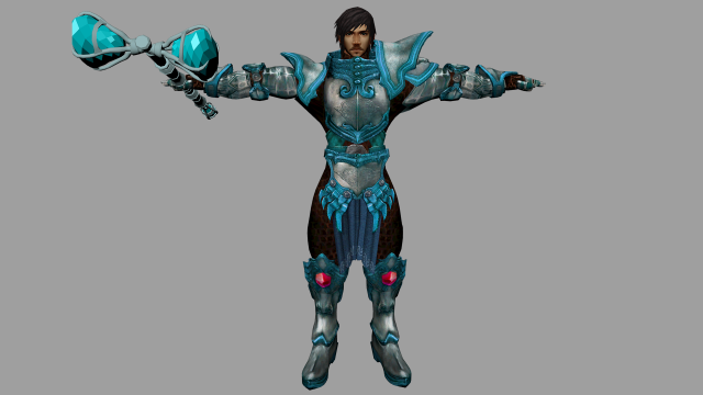 paladin 3d expert warrior 3D मॉडल .c4d .max .obj .3ds .fbx .stl .blend 