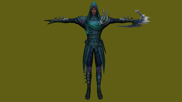 poison archer - 3d warrior character 3D Модель .c4d .max .obj .3ds .fbx .stl .blend 