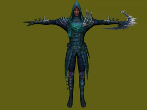 poison archer - 3d warrior character 3D Model