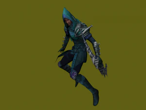 poison archer - 3d warrior character 3D Model
